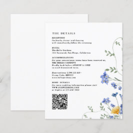 Pormenores de flor selvagem Código QR Cartões de I