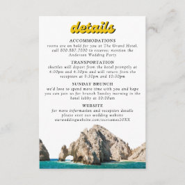 Pormenores do Convite para Cabo San Lucas