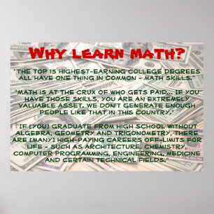 "Porque aprenda a matemática?" Poster