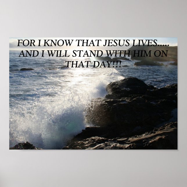 PORQUE EU SEI QUE JESUS VIVE... POSTERS RELIGIOSOS (Frente)