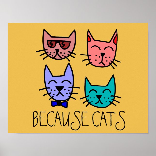 PORQUE GATOS POSTERS IMPRESSÕES (Frente)