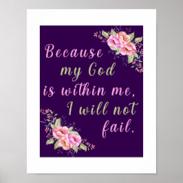 "Porque Meu Deus Está Dentro De Mim" Poster de Mur