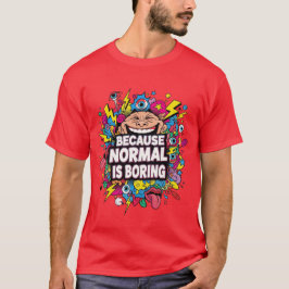 Porque Normal É Chato – Camiseta Divertida de Arte