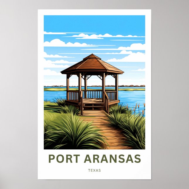 Port ArKansas Texas Viagem Impressão (Frente)