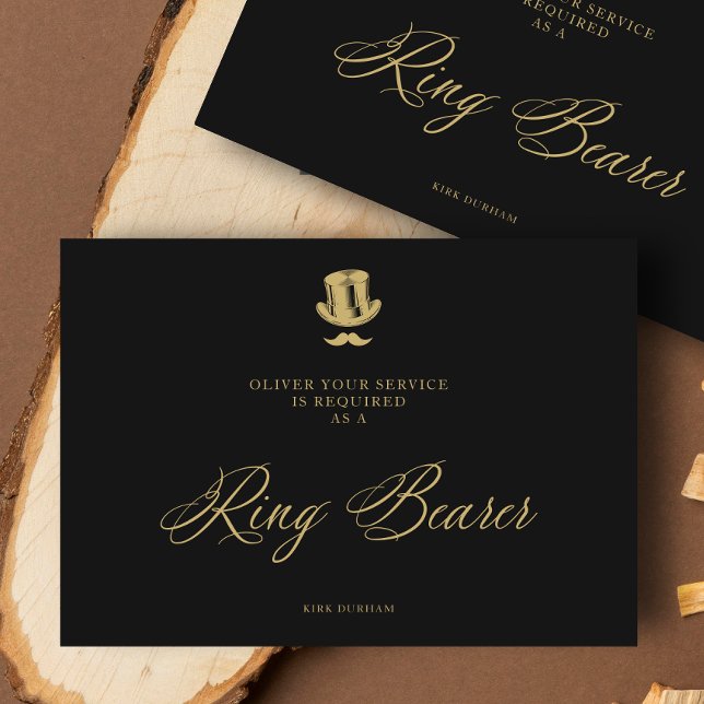 Porta-alianças de Luxo Minimalista Dourado Falso p (Criador carregado)