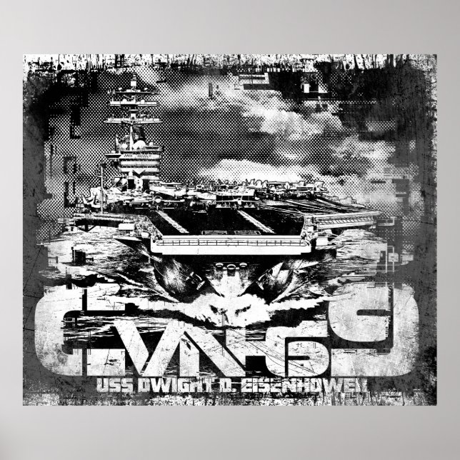 Porta-aviões Dwight D. Eisenhower Poster (Frente)