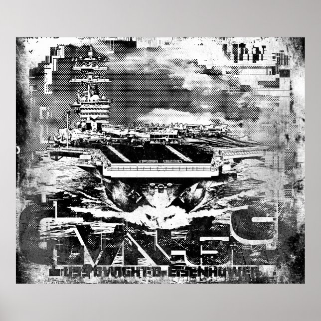 Porta-aviões Dwight D. Eisenhower Poster (Frente)