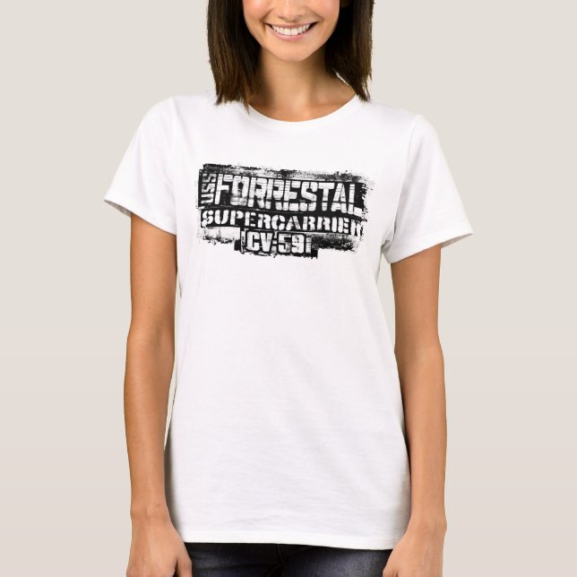 Porta-aviões Forrestal T-Shirt (Frente)