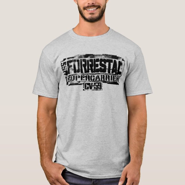 Porta-aviões Forrestal T-Shirt (Frente)
