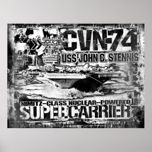 Porta-aviões John C. Stênis Poster Poster