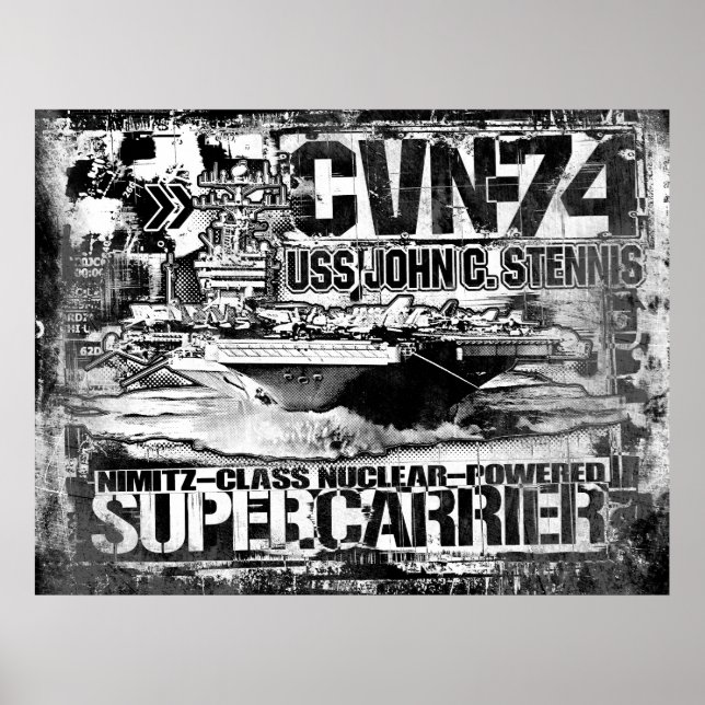 Porta-aviões John C. Stênis Poster Poster (Frente)