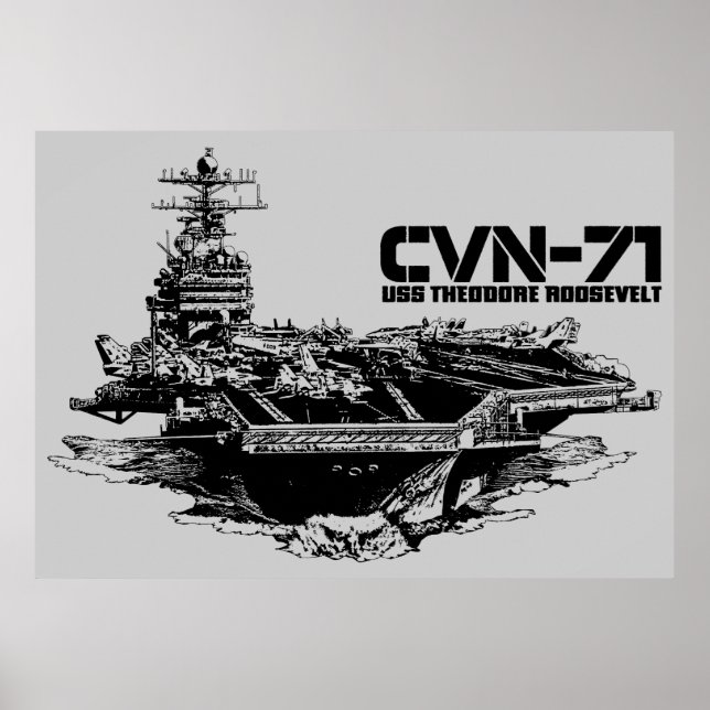 Porta-aviões Theodore Roosevelt Impressão (Frente)