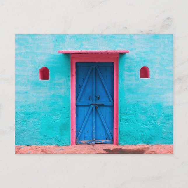 "PORTA AZUL, MARROCOS", CARTÃO POSTAL FOTOGRAFIA V (Frente)