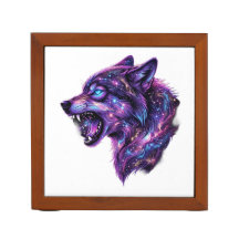 Camiseta Gráfica Uivar de Lobo Galáxia Cósmica Cel