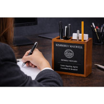Organizador de Mesa de Notário Personalizado Preto