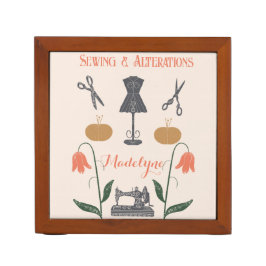 Porta-caneta Vintage Sewing Machine Seamstress Tailor