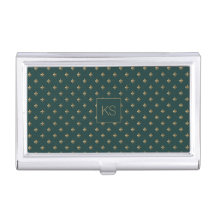 Monograma personalizado luxo elegante verde escuro