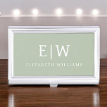Porta Cartao Monograma Simples Profissional Elegante Minimalist<br><div class="desc">Apresentando nossa coleção profissional simples de monogramas minimalista: eleve seu estilo com sofisticação de eterno e elegância subestimada. Criada com muita atenção aos detalhes, esta coleção apresenta designs minimalistas adornados com seu monograma personalizado. Cada peça exumenta profissionalismo e refinamento, perfeito para fazer uma impressão duradoura em qualquer cenário. De artigos...</div>