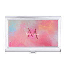 Nome Personalizado + Monograma Rosa Tinta de Aquar