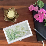 Porta Cartao White Lily<br><div class="desc">White Lily é uma pintura de pincel no estilo tradicional chinês "gongbi". Aquarela e tinta em papel de arroz. O lírio é chamado 百 合 em chinês, que é pronunciado como bău i hé, que tem o significado simbólico de "união feliz por cem anos". O lírio é a flor do...</div>