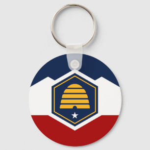 Porta-chaves com a Bandeira de Utah, EUA