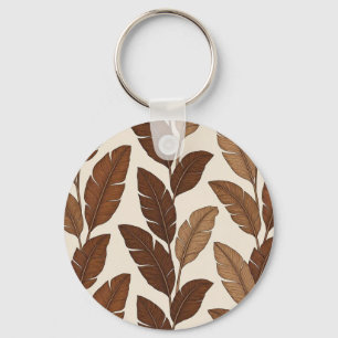 Porta-chaves com padrão de folhas de banana tropic