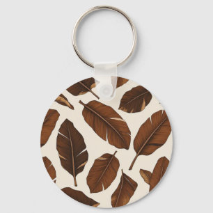 Porta-chaves com padrão de folhas de banana tropic