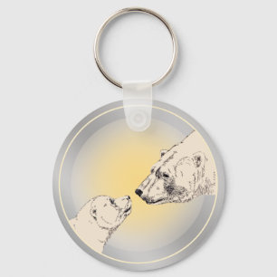 Porta-chaves Urso Polar & Filhote Arte da Vida Sel