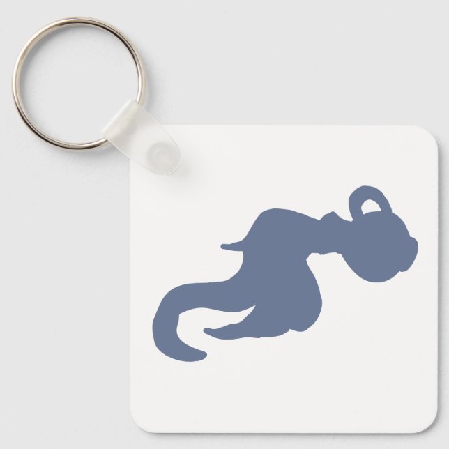 Porta-chaves Zodiacal Portador de Água Azul – Aquá (Frente)
