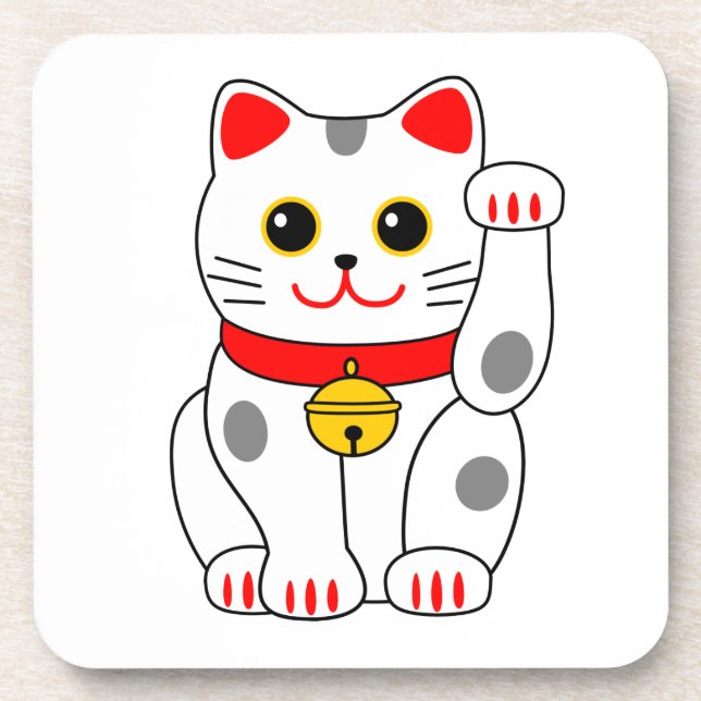 Porta-copo 招 き 猫, Manekineko (Gato Sortudo, Gato Beckoning) (Frente)