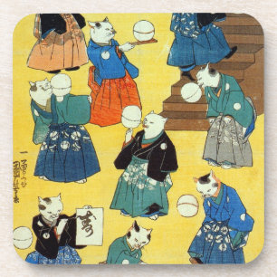 Porta-copo 猫の曲芸師, acrobata dos gatos, Kuniyoshi do 