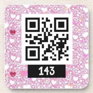 Porta-copo 143 mensagem secreta de código QR, diga que decodi