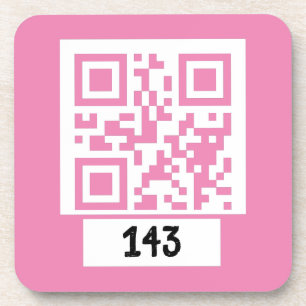 Porta-copo 143 mensagens secretas de código QR, decodificá-la