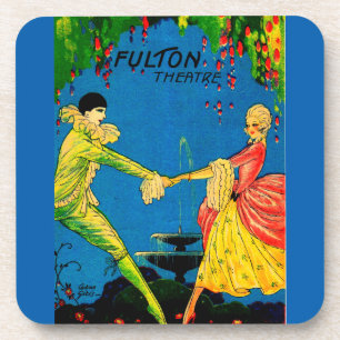 Porta-copo 1927 Programa Teatro Fulton cobrir art
