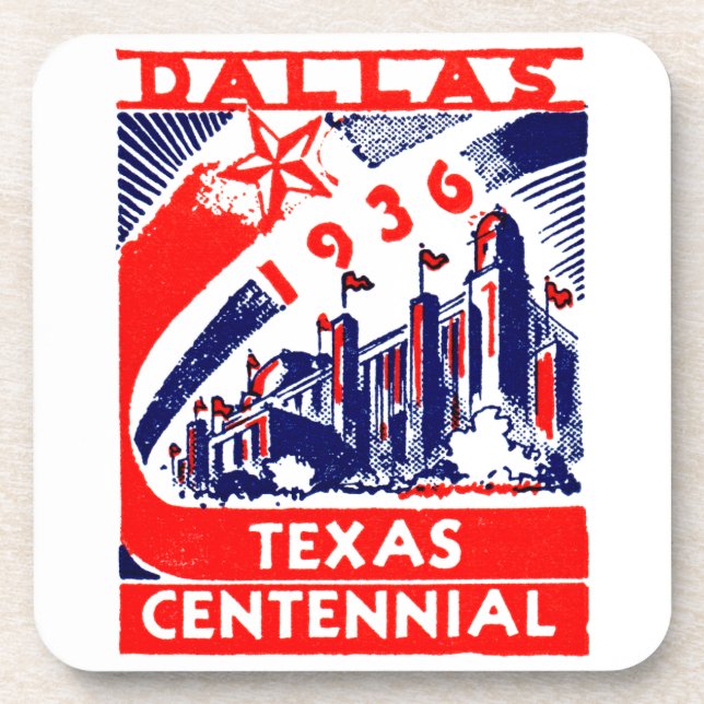 Porta-copo 1936 Dallas Texas Centennial (Frente)