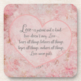 Porta-copo 1 Cor 13 - O Amor é Paciente O Amor é Bondoso