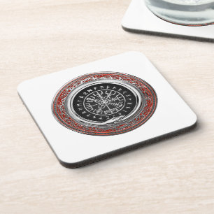 Porta-copo [200] Vegvisir - Bússola mágica virada para prata