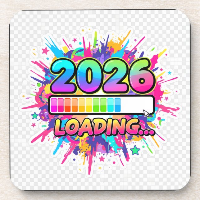 Porta-copo 2026 Loading... Progress Bar Sticker (Frente)
