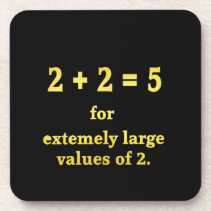 Porta-copo 2 + 2 = 5 Piada Engraçada de Matemática