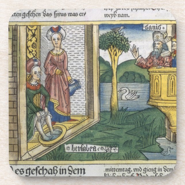 Porta-copo 2 Samuel 11 1-5 David vêem Bathsheba banhar-se, de (Frente)