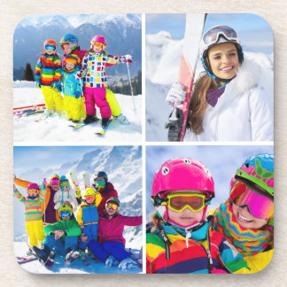 Porta-copo 4 Colagem de Fotos de Grade de Férias de Inverno