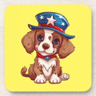 Porta-copo 4 de julho Cuppy com chapéu americano-71009