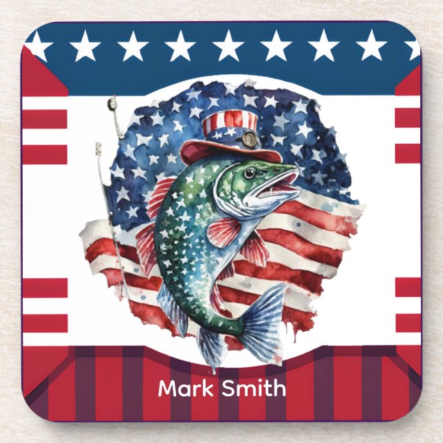 Porta-copo 4 de julho Dia da Independência para os amantes da (Frente)