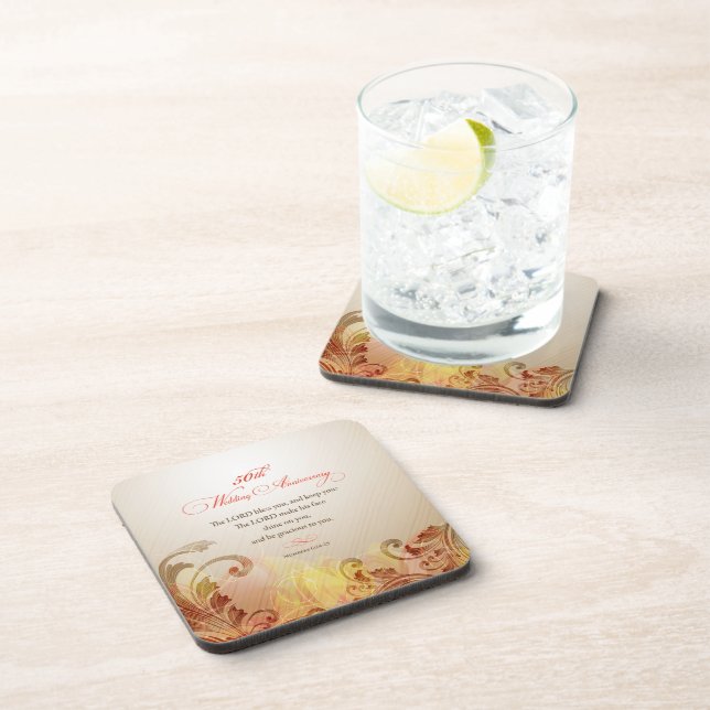 Porta-copo 50º aniversário de casamento, Lord Bless e Keep (Lado Direito)