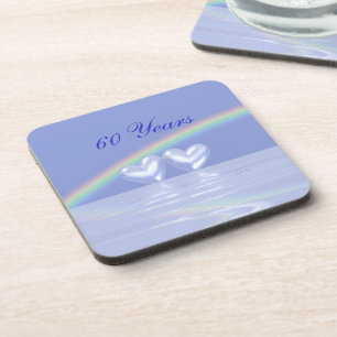 Porta-copo 60th Corações do diamante do aniversário