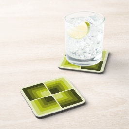 Porta-copo 70s Rainbow Squares Monochrome Green