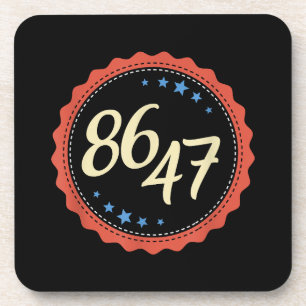 Porta-copo 86 47 Anti Trump Engraçado