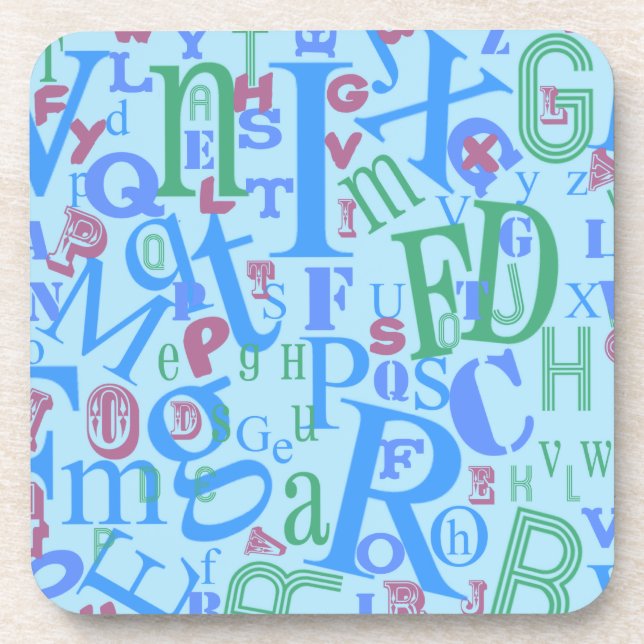 Porta-copo A a azul de Z (Frente)