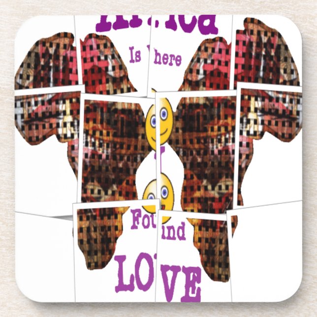 Porta-copo A África é onde encontrei o Amor (Frente)