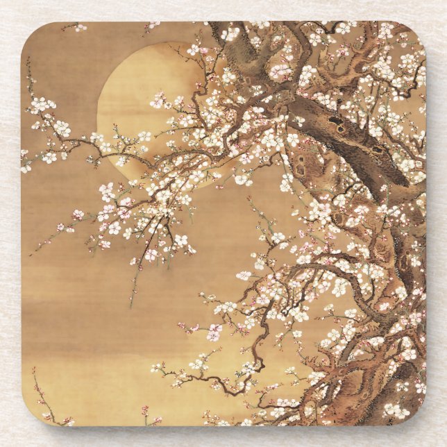Porta-copo A ameixa japonesa floresce à lua (Frente)